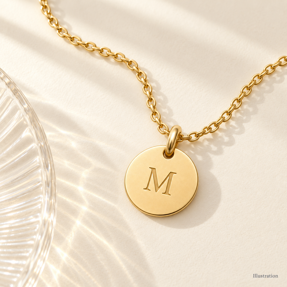 Initial Disc Necklace