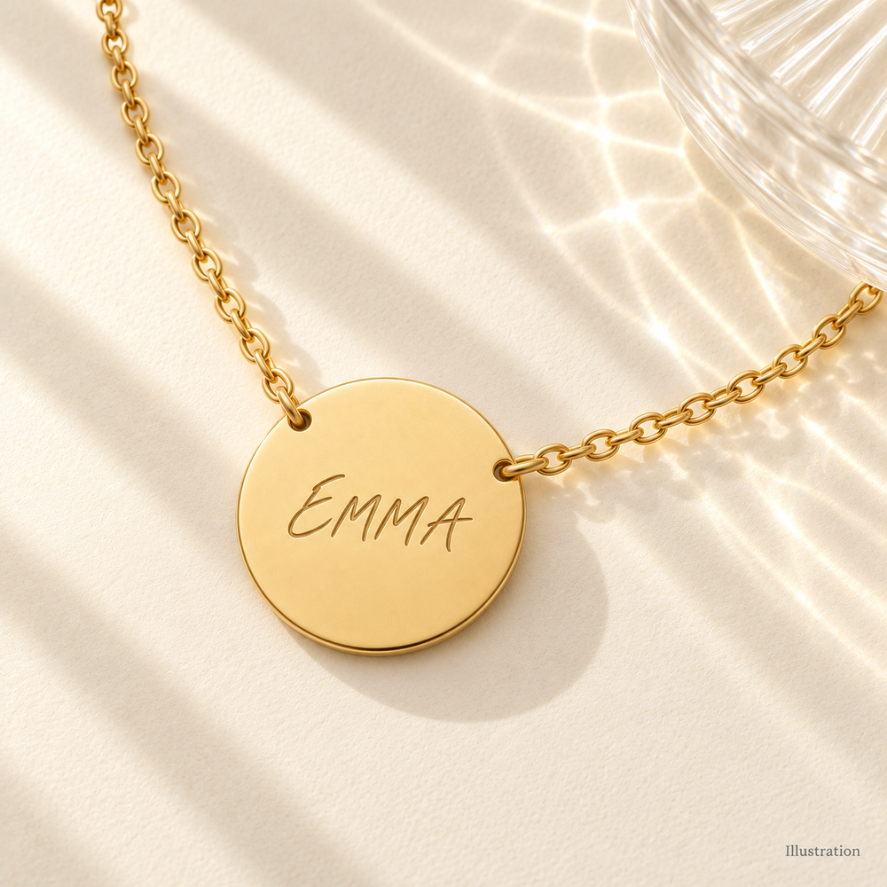 Personal Message Disc Necklace
