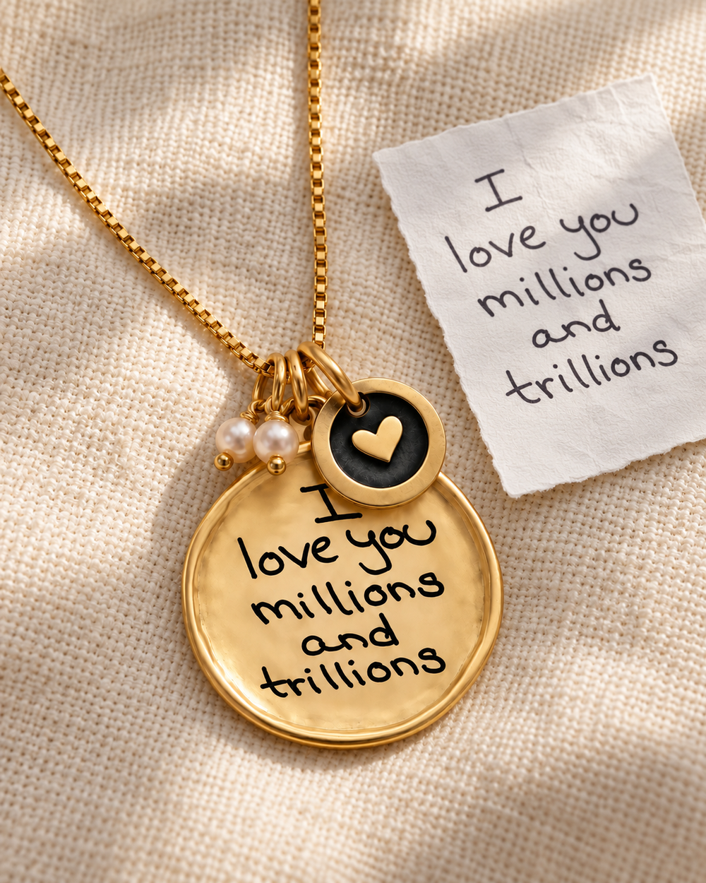 Raised Edge Handwriting Necklace