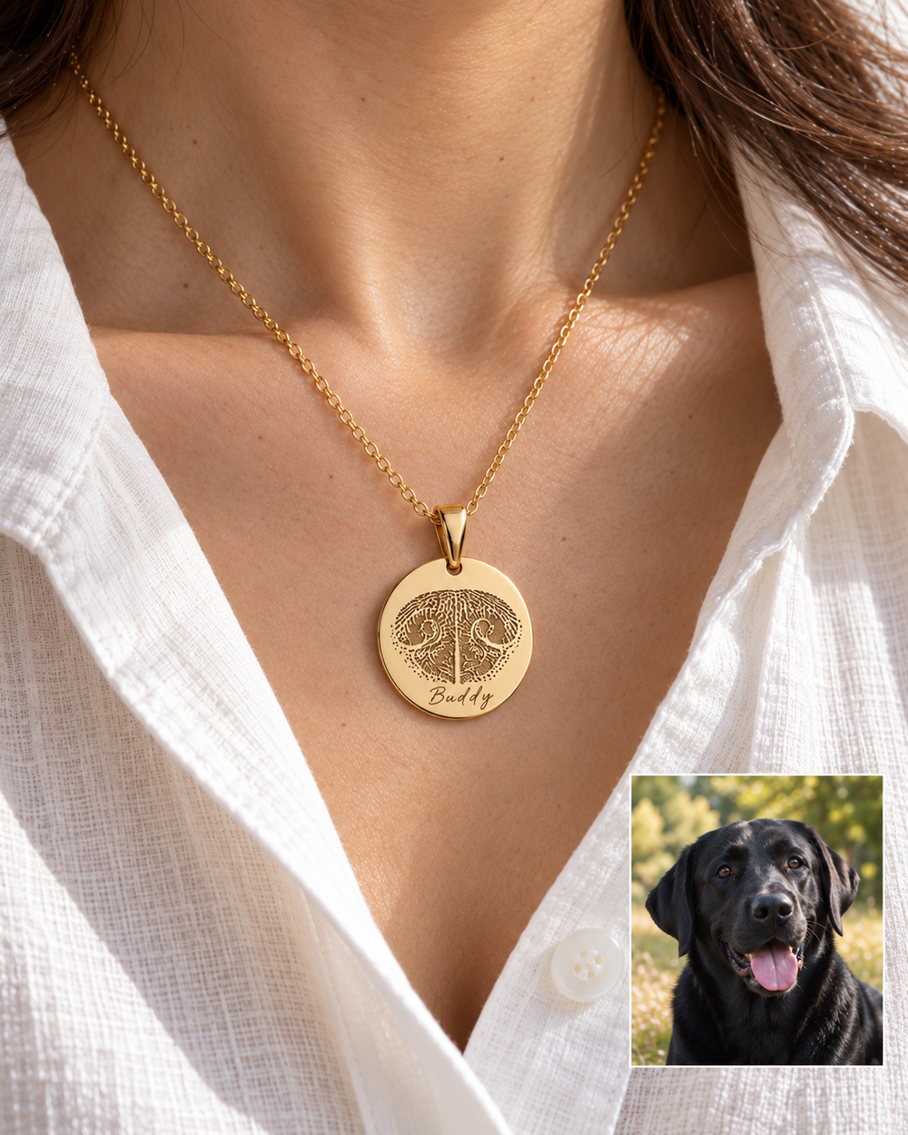 Pet Nose Print Keepsake Necklace