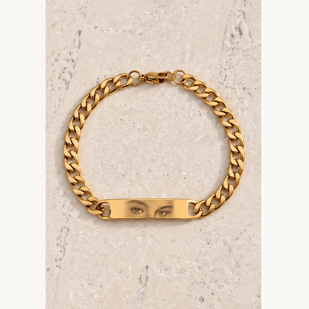 Personalized Eye Photo Chain Bracelet