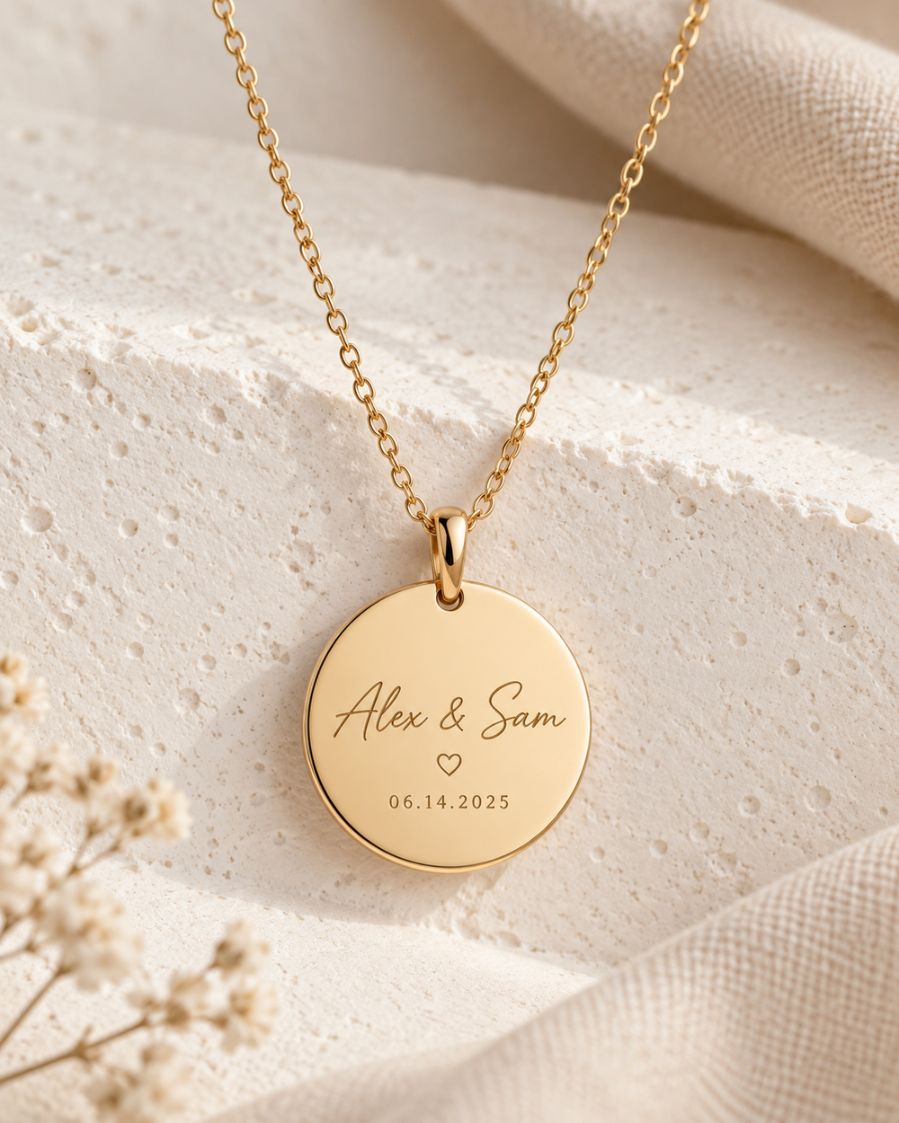 Personalized Name Disc Necklace