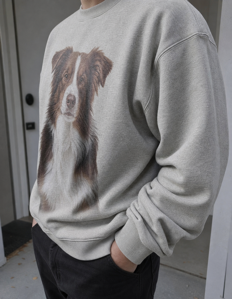 Custom pet portrait sweatshirt