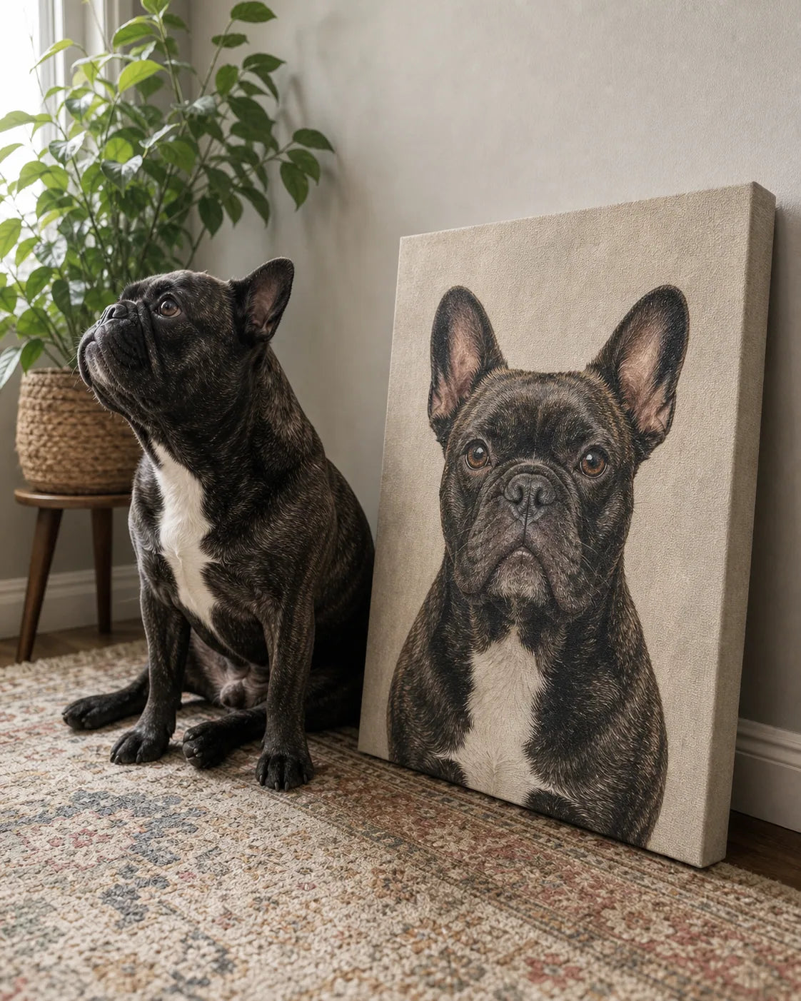 Single-pet custom portrait canvas gallery